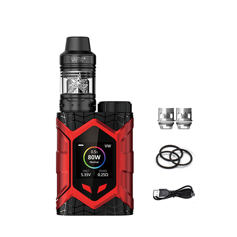 ¡Regalos! Vaptio pared orugas Vape KIT 5ML 80W resistencia 0,05/2ohm E cigarrillo TCR 1,3 pulgadas TFT sin batería ► Foto 1/6