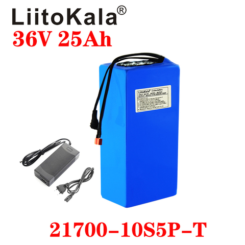 LiitoKala-batería de litio para bicicleta eléctrica, pila de 36V, 25ah, 20A, BMS, 36V, 25AH, 21700, 10S5P ► Foto 1/5