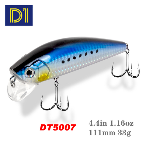 D1-señuelo flotante con forma de pececillo, 112mm, 33g, Crankbait, Wobblers, Isca, Pesca aparejos de Pesca Artificial, wobbler ► Foto 1/6