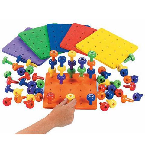 Juego de tablero de clavijas Montessori para niños, juguete de terapia de Motor fino para niños pequeños, 30 Uds., gran oferta ► Foto 1/6