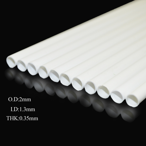100 unids 2mm ronda tubo de plástico ABS escala modelo de construcción material ► Foto 1/6