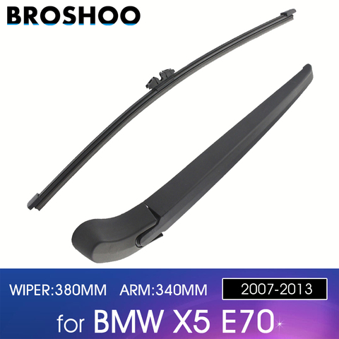 BROSHOO limpiaparabrisas traseros de coche limpiaparabrisas brazo trasero para BMW X5(E70) Hatchback (2007-2013) 380mm parabrisas de estilo ► Foto 1/6