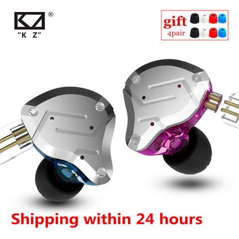 KZ ZS10 PRO 4BA + 1DD auriculares híbridos de Metal de alta fidelidad auriculares deportivos con cancelación de ruido AS10 AS16 ZST ZSN ES4 T2 ZSX C12 ► Foto 1/6