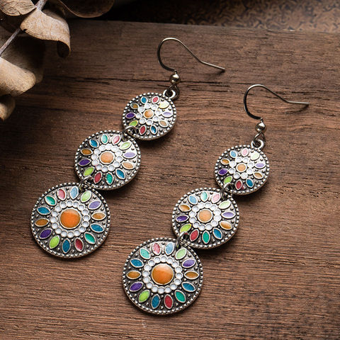 Pendientes de gota de agua étnicos bohemios para mujer, joyería India Multicolor, aretes colgantes de boda para novias, 2022 ► Foto 1/6