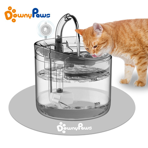 Fuente de agua para gato con Sensor automático, dispensador de agua para  alimentador de gatos y mascotas, 2L - AliExpress