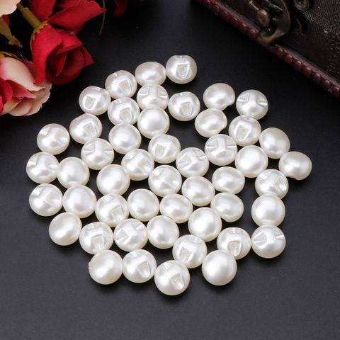 50 Uds 10mm 11mm costura redondeada botones de perla para vestimenta accesorios de costura ropa Scrapbooking ropa DIY talla herramienta ► Foto 1/5