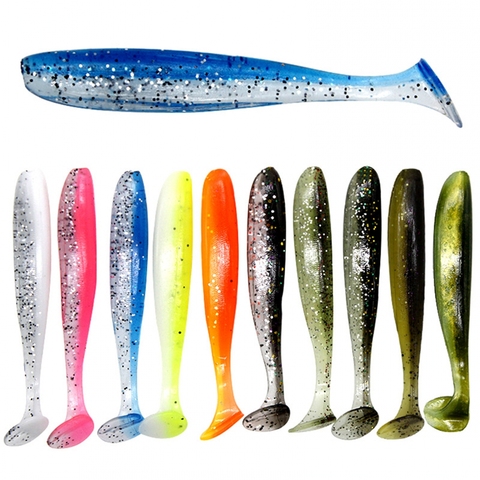 10 unids/lote de señuelos suaves de silicona cebo 6cm/1,2g 7cm/2g productos para la pesca Pesca de Mar Pva Swimbait Wobblers Artificial abordar ► Foto 1/5