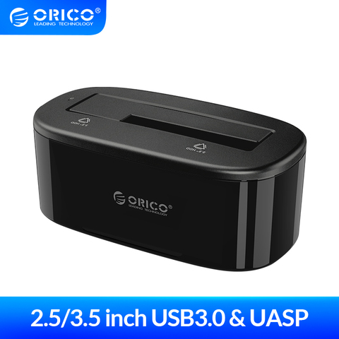 ORICO USB 3.0 a SATA Docking Station Disco Duro Externo para 2.5/3.5 pulgadas HDD/SSD [UASP apoyo y 8 TB] (6218US3) ► Foto 1/6