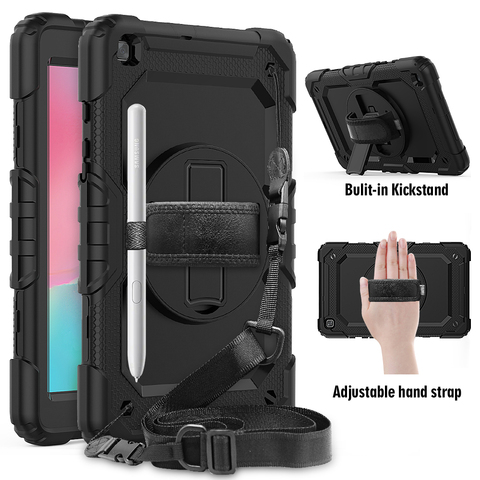 Funda protectora para tableta Samsung Galaxy Tab A 8 360, con correa de mano y soporte de apoyo, A prueba de golpes, 2022 ► Foto 1/6