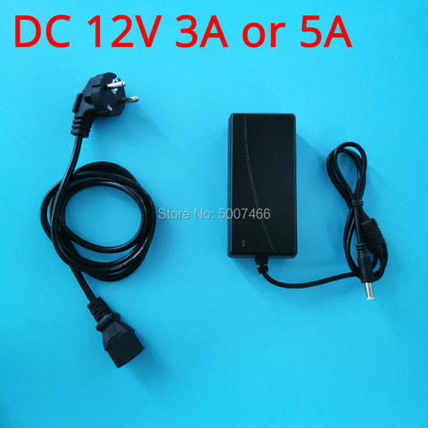 (US/UK/EU) DC 12V-3A/5A Cargador/adaptador de corriente con puerto de Salida de cable de enchufe 2,5 MM y 5,5 MM para nuestro kit DIY de placa controladora ► Foto 1/3