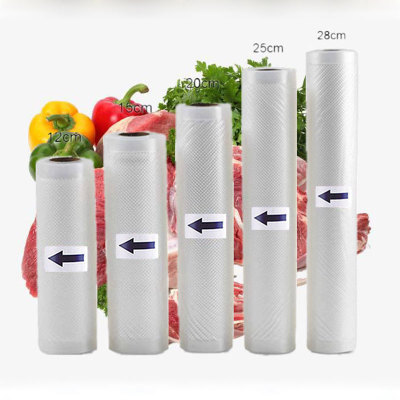 5 rollos mucho cocina de vacío bolsa de almacenamiento de bolsas de vacío sellador alimentación a 12 + 15 + 17 + 20 + 25 + 28 + 30 + 32cm * 500cm ► Foto 1/6