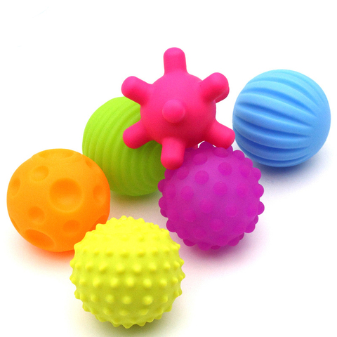 Pelota de mano sensorial para niños, juguete de goma de juguete texturizado multitáctil, para entrenamiento de bebés, pelotas suaves de masaje ► Foto 1/6