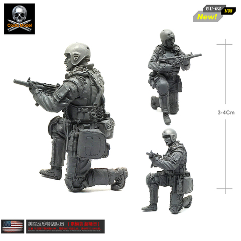 Kits de figuras de resina 1/35, U.s. Modelo de soldado autoensamblado, UU-03 ► Foto 1/1