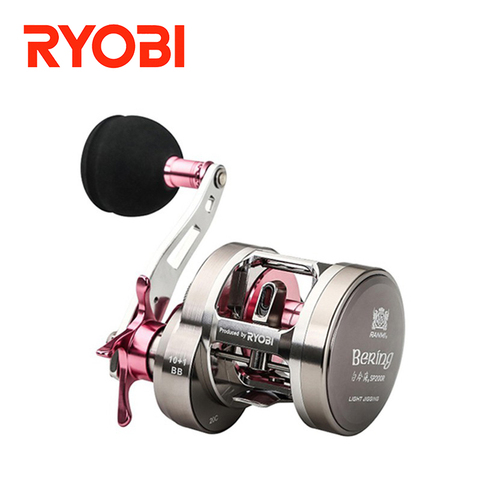 RYOBI Bering-carrete de pesca Jigging lento, carrete de arrastre aéreo de 12kg, 1BB 10 +, ratio de engranaje 6,8: 1, de Metal, para bote, agua salada ► Foto 1/4