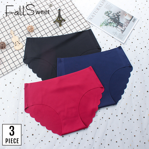 ¡FallSweet 3 unids/lote! Bragas, mujeres Sexy ropa interior Ropa interior Calzoncillos hasta mitad de la cintura M a XXL ► Foto 1/6