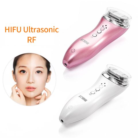 Mini Hifu enfocado ultrasonido Bipolar RF cara cuello levantamiento belleza secreto levantamiento masajeador eliminación de arrugas apretado Radio Frecuencia ► Foto 1/6