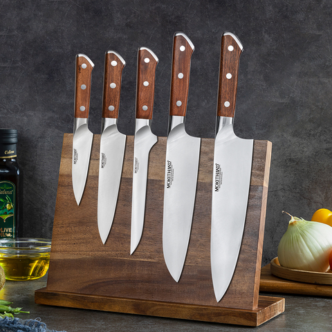 Cuchillos de cocina japoneses, cuchillo de Chef de acero al carbono alemán 1,4116, Santoku afilado, cuchillo útil para fruta, mango de palisandro sólido ► Foto 1/6