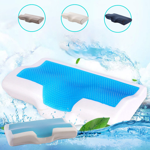 Almohada central de espuma viscoelástica ortopédica suave, funda de almohada refrescante para dormir de verano, antieczema, vértebra Cervical, ropa de cama para el hogar ► Foto 1/6