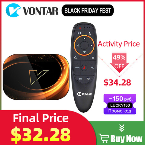 VONTAR X3 TV Box 8K máx. 4GB 128GB Android 9 9,0 Amlogic S905X3 TVBox GB 32GB 64GB ROM 1000M Dual Wifi 4K 60fps Youtube Set top Box ► Foto 1/6