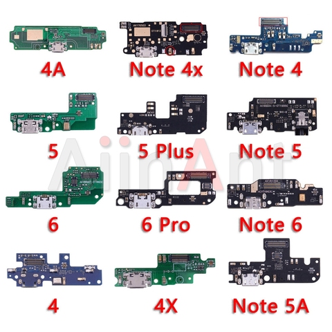 AiinAnt Micro USB Puerto conector Dock carga Flex Cable para Xiaomi Redmi 4 4a 4x5 5a 6 Más cargador Flex ► Foto 1/6