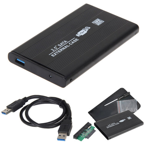 Caja de almacenamiento externa con Cable USB 2,5, disco duro de 3,0 pulgadas para Notebook SATA Funda de disco duro a Sata USB 3,0 SSD HD ► Foto 1/6