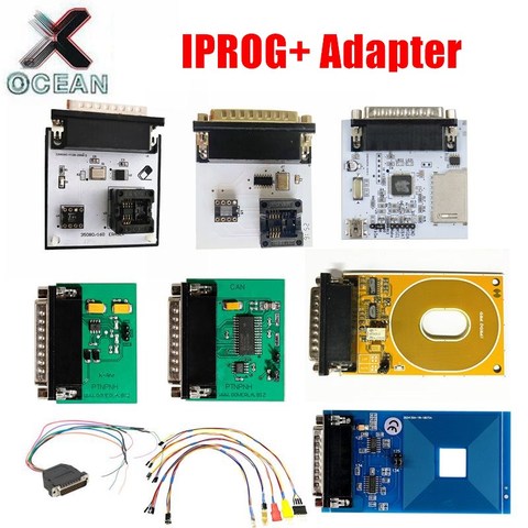 IPROG + adaptador de repuesto RFID/CAN BUS/K-LINE/MB IR/PCF79XX/5 uds sondas/35080 160/35080 080 adaptador borrador/RNS-15/MC68HC705B16 ► Foto 1/6