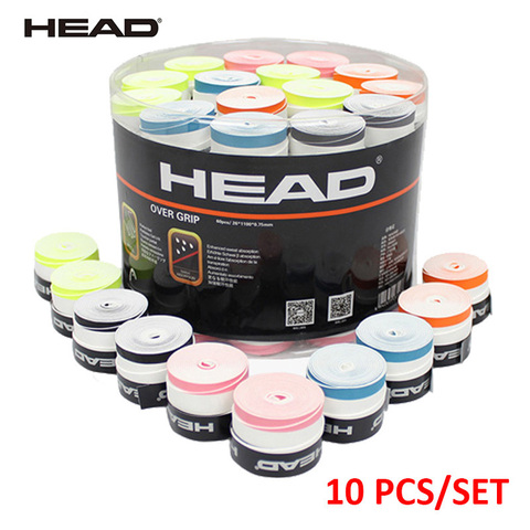 Head-Sobregrip anti deslizante para raqueta, cinta grip amortiguadora, accesorio de raqueta, ideal para entrenamiento de bádminton, tenis y pádel, paquete de 10 piezas ► Foto 1/6