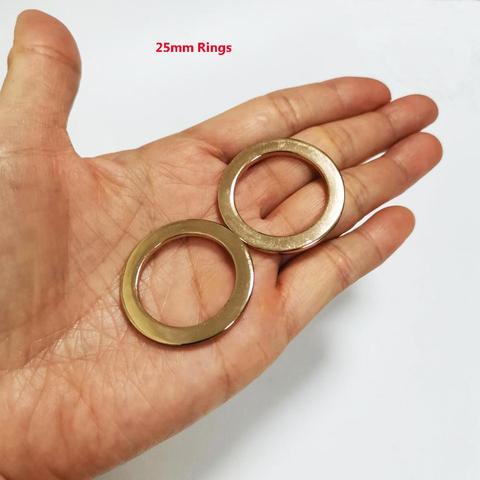 30 Uds 25mm níquel y níquel negro y oro Luz de baño O-Bikini de anillo de aleación de traje de baño accesorios de bricolaje Bikini anillos conectores ► Foto 1/1