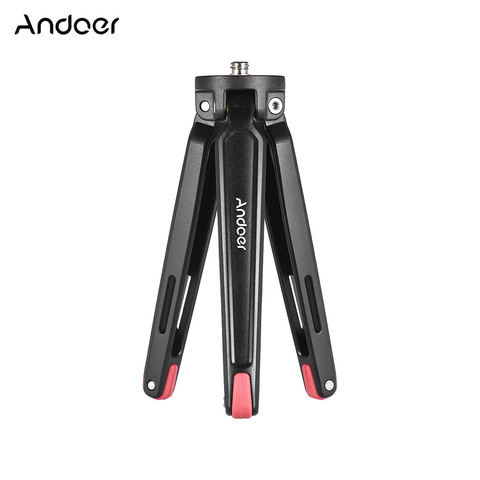 Andoer-Mini trípode de mano para cámara de escritorio, soporte de aleación de aluminio para Canon, Nikon, Sony, DSLR, iPhone X, Smartphone ► Foto 1/6