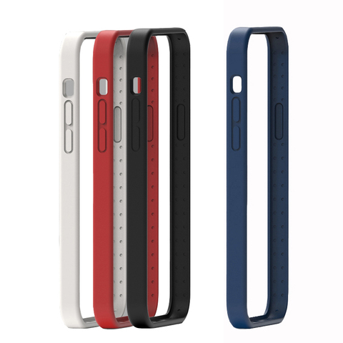 Parachoques de silicona Original de lujo para iphone 12 Pro Max 12Mini, funda suave y Flexible con marco antigolpes, azul, rojo y negro ► Foto 1/6