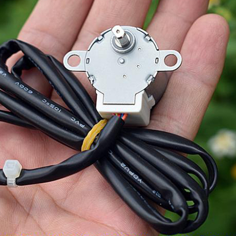 Motor paso a paso Mini DC12V, 24mm, 4 fases, 5 cables, 24BYJ, Micro paso a paso, alto par, línea larga para accesorios de inodoro inteligente ► Foto 1/6