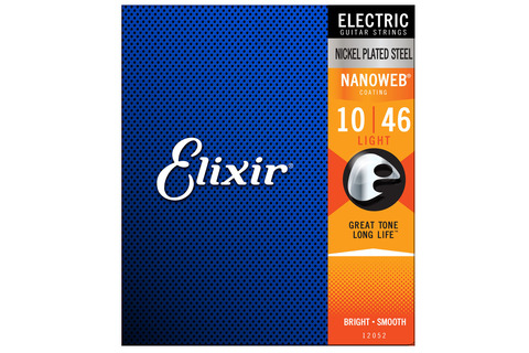 Elixir-acero eléctrico niquelado con recubrimiento NANOWEB, Original, 12052, luz 10-46 ► Foto 1/2