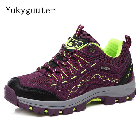 Los hombres de las mujeres zapatos de senderismo zapatos de Trekking al aire libre escalada deportiva botas de acampada antideslizante impermeable andar correr zapatillas Zapatillas de deporte ► Foto 1/6