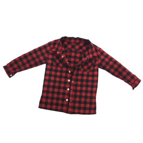 Camisa a cuadros roja para hombre, escala 1/6, figura de acción de 12 pulgadas ► Foto 1/6