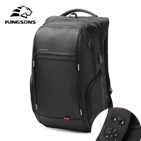 Kingsons impermeable de los hombres las mujeres mochila de carga USB macho hembra escuela mochilas Anti-robo mochila para portátil 13,3 de 15,6 17,3 pulgadas ► Foto 1/6