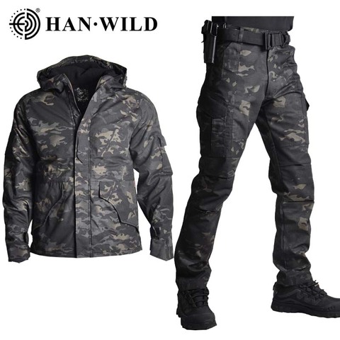 Juego de chaqueta G8 con pantalones camuflaje militar ejército táctico uniforme de combate ropa de caza Airsoft traje de caza ajustable ► Foto 1/6