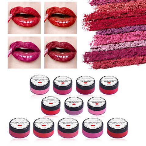 Pigmento en polvo para brillo de labios, pigmento esmaltado para manualidades, Kit de fabricación de brillo labial duradero, 1g, 38-65 colores ► Foto 1/6