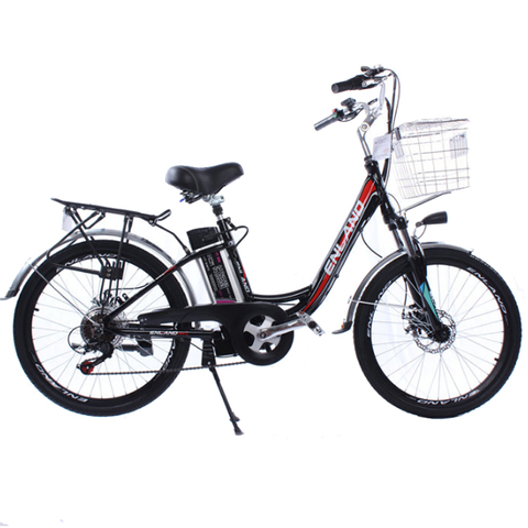 Bicicleta eléctrica de aleación de aluminio, 24 pulgadas, batería de litio, velocidad variable, frenos de disco delanteros y traseros ► Foto 1/1