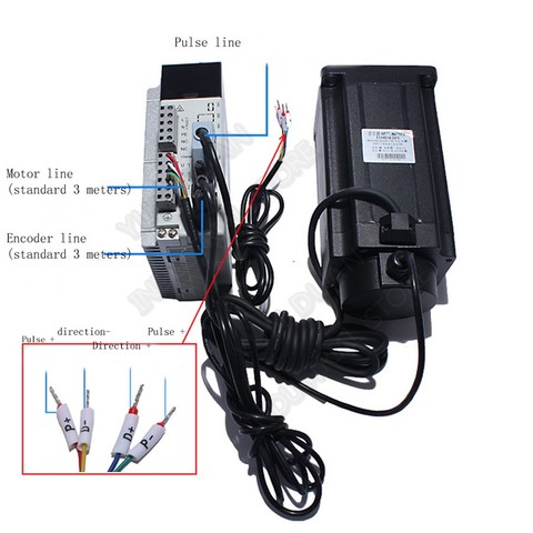 Motor paso a paso de bucle cerrado, 20NM, NEMA42 Hybird, 220V, 110mm, 2850Oz-in, 1000RPM, 19MM, 3PH, Kit de accionamiento fácil, Servo para grabado CNC ► Foto 1/1