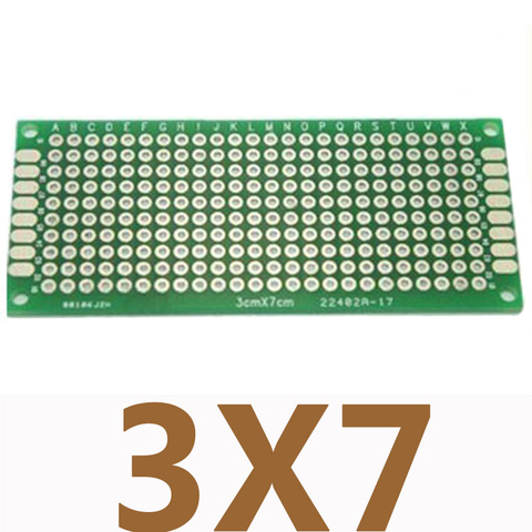 10 unids/lote 3x7 cm doble cara prototipo PCB placa de circuito impreso Universal Placa de bricolaje ► Foto 1/3