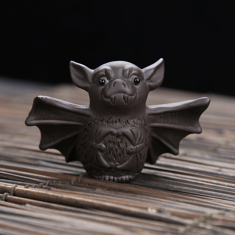 Loveliness Bat Puer Tea Pet Zisha, accesorios de té, figuritas de animales de cerámica, decoración del hogar de porcelana para oficina, juego de té ► Foto 1/6