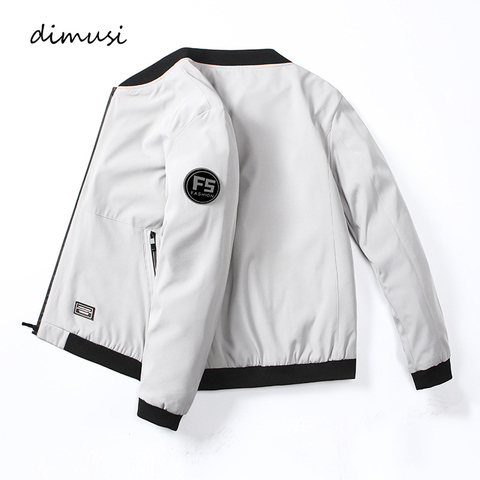 DIMUSI-Cazadora informal para hombre, prendas de vestir, abrigo cortavientos, moda para hombre, cuello levantado, chaqueta de béisbol ajustada para piloto, ropa ► Foto 1/5