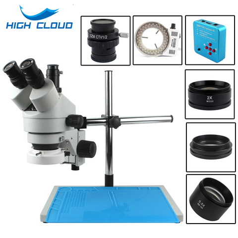 Microscopio Trinocular Focal con Zoom continuo, adaptador de cámara de 38MP, herramienta de reparación de soldadura, placa base de teléfono, 3,5-90X ► Foto 1/1