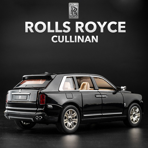 Rolls Royce-coche fundido a presión Cullinan, modelo de Metal, sonido y luz, SUV, 7 puertas se pueden abrir, regalos para niños, juguetes, escala 1:32 ► Foto 1/6