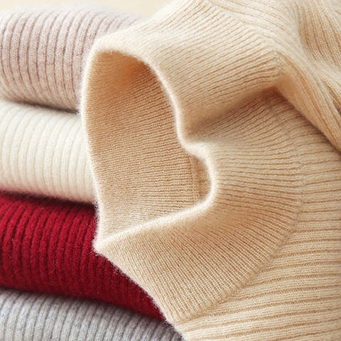 Jerseys de punto para mujer, Jersey informal elástico de cuello alto delgado a la moda, suéteres cálidos para Otoño e Invierno 2022 ► Foto 1/6