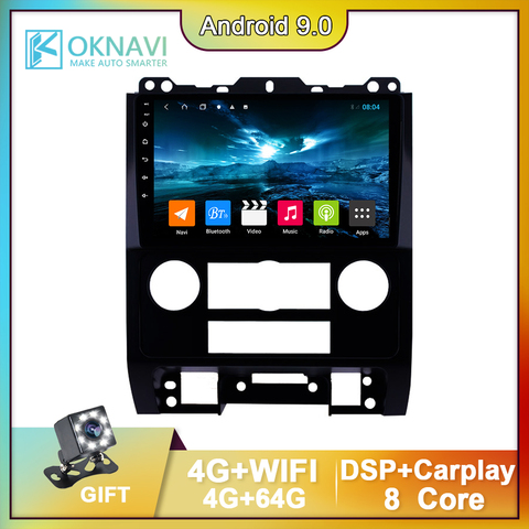 OKNAVI Android 9,0 DSP para Ford Escape 2007-2012 auto Radio Multimedia reproductor de vídeo Unidad de navegación GPS 9 Carplay ► Foto 1/6