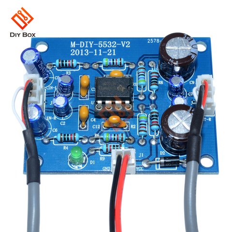 Placa amplificadora de sonido estéreo NE5532 OP-AMP, módulo amplificador para altavoces, kit DIY, placa de control de volumen, circuito, desarrollo de sonido ► Foto 1/6