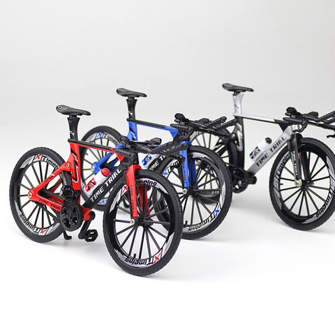 Delicado nuevo loco dedo mágico de bicicleta modelo 1:10 bicicleta curva carretera Mini Racing juguetes para adultos colección regalos 17,5 CM ► Foto 1/6