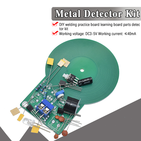 Kit de Detector de metales Kit electrónico DC 3V-5V 60mm placa del Sensor sin contacto, pieza electrónica, Detector de metales, bricolaje ► Foto 1/6