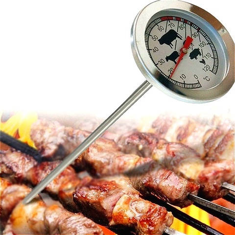 Medidor termómetro con sonda de bolsillo de acero inoxidable para barbacoa, carne, comida, cocina ► Foto 1/6